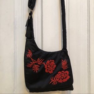 Artisan Embroidered Silk Crossbody bag